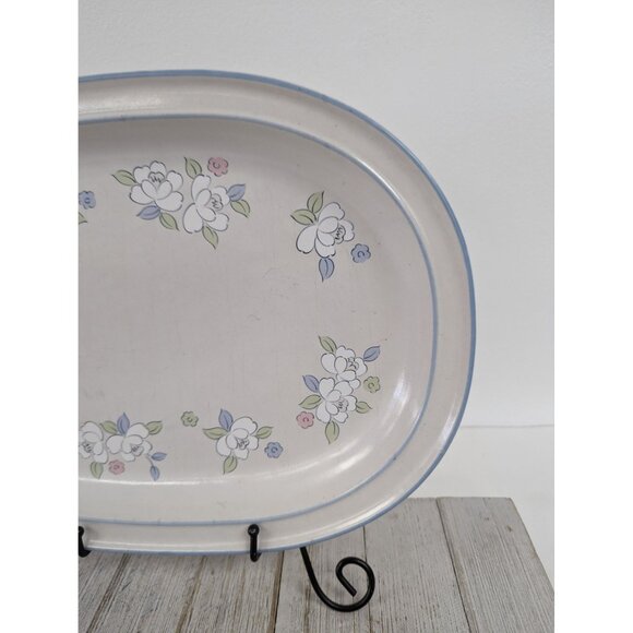 CHANTILLY Stoneware By Hearthside Platter 12 1/2" Fleur De Lune - Picture 2 of 8